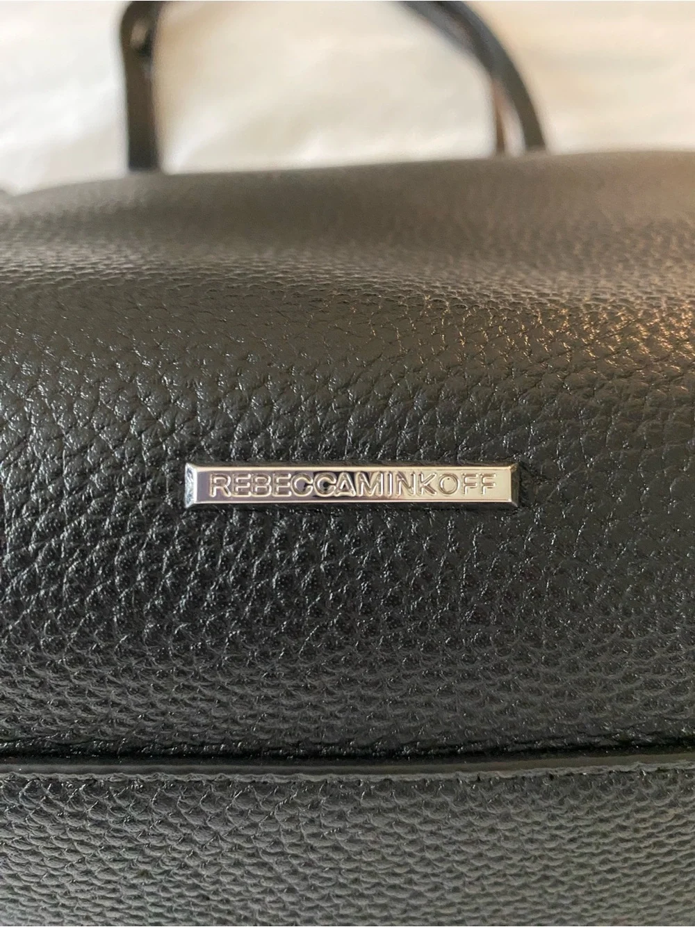NWT! Rebecca Minkoff Black Pebbled Leather Tote Bag